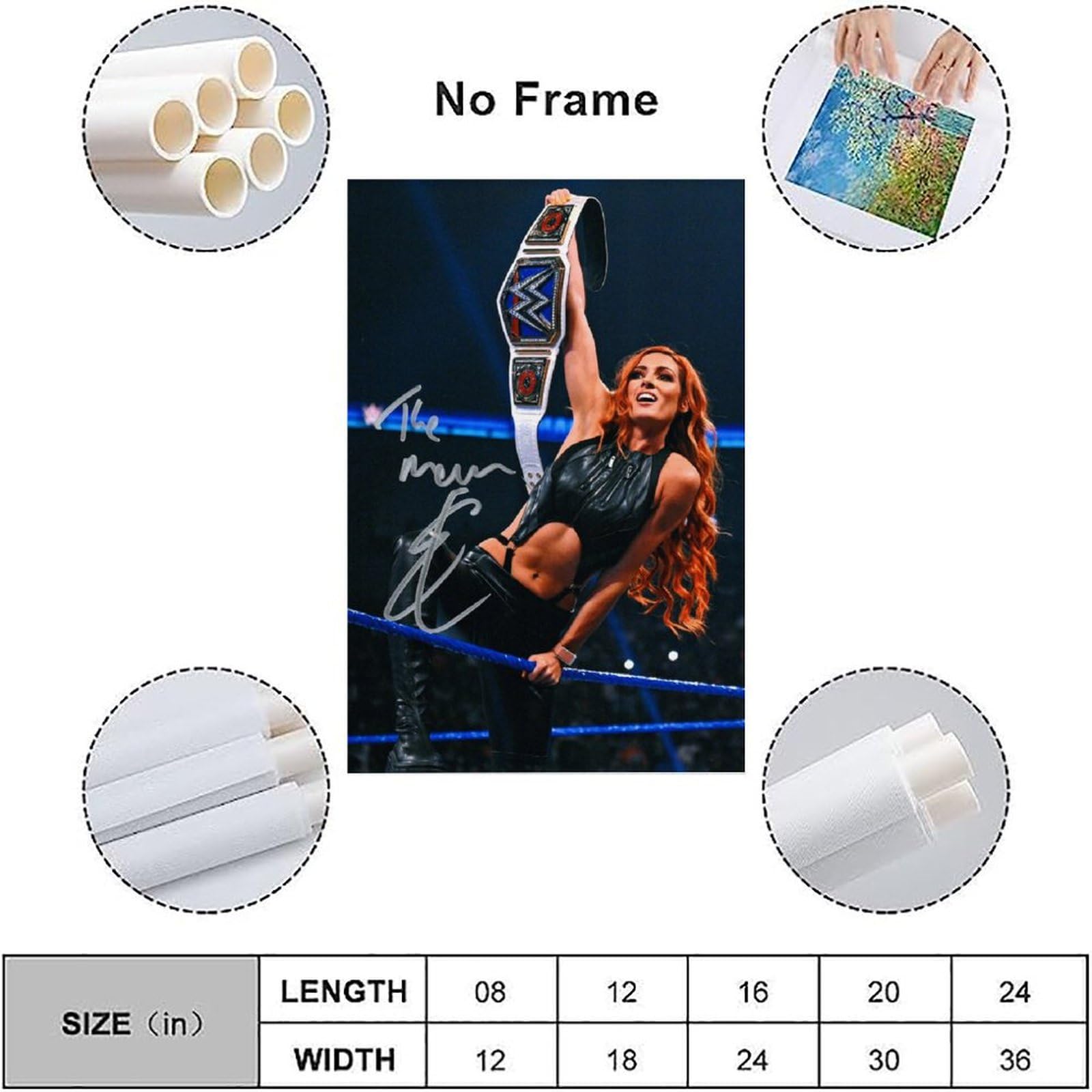 Amazon.com: CCYJHBPF Becky Lynch Autographed by Legendary Wrestler